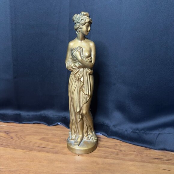 Creators Inc Female Gold Goddess Statue Oil Rain Lamp Vintage Plaster 60s - Picture 1 of 12